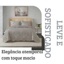 3-Piece Set: Double-Sided Queen Bedspread, Patchwork Quilt, Ultra Patch - 馬德里 - 查看 6