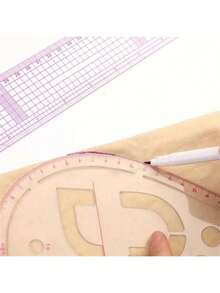 1/5/6Pcs French Curve Metric Ruler Set Sewing Measure Dressmaking TailorDrawing Template Craft Tool French Metric Ruler Curve Ruler SewingRuler Dressmaking Tailor Tool Sewing Tools Tailor Ruler Multifunction Mother Day Gift,Mother's Day Gifts Women - Transparent - View 8