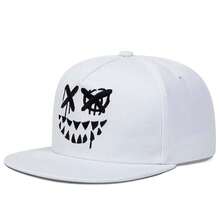 1顶男士刺绣笑脸牙齿图案棒球帽，街头嘻哈时尚休闲帽，适合春季、秋季、旅行、海滩穿着。 - 彩色 - 查看 11