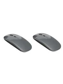 Bluetooth Wireless Mouse Rechargeable LED Silent Slim Portable Mouse (Bluetooth 5.2 & 2.4GHz USB Receiver) Dual Mode Computer Mouse For Laptop/IPad Tablet/Apple Computer/ - Grey - View 14