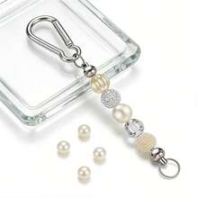 6pcs Metal Beaded Keychain Blanks, DIY Beaded Keychain Pendant Making Kit, Suitable For Beaded Pendant DIY Crafts, Jewelry Making Materials, Beaded Keychain Accessories - Gourd Beaded Buckle - View 4