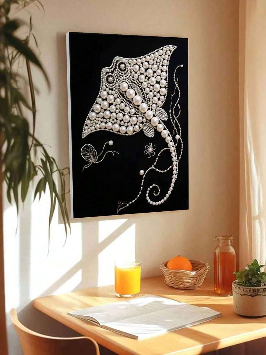 Nuevo kit de pintura de diamantes con tema de mantarraya y perlas, sin marco, hecho a mano. Adecuado para decoración de dormitorio, cuadros colgantes en la sala de estar, decoración de habitación, obras de arte, regalos de cumpleaños para amigos, Navidad, Año Nuevo, San Valentín, regalos festivos llenos de novedad - Multicolor - Ver 1