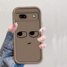 おもしろい顔のハンドルの Pixel 9 8 7 8A 7a Pro XLを使うアイラダー電話ケースカバー ギフト Pixel 8A、9A、10  11/12/13/14/15/15pro/15 Plus/15 Promax/11pro/12pro/13pro/14pro/12mini/13mini/11promax/12promax/13promax/14promax/14plus/5 - ブルゴーニュ1 - チェックする 10