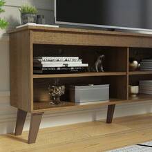 Madesa TV Stand Rack 4 Spaces Up To 65 Brown 2 - Brown - View 5