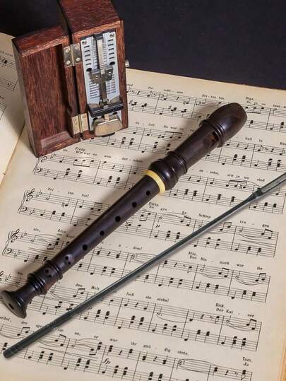 1pc Flute Cleaning Rod, Professional Instrument Care Style, Minimalist Design, Comes With Ultra-Fine Fiber Cloth And Flexible Joint, Multi-Functional Polishing Rod For Moisture Removal, Tuning And Internal Inspection, [Flute Maintenance Kit And Tuning Rod] Ideal For Daily Practice, Instrument Care, Band Rehearsal And Music Class Maintenance