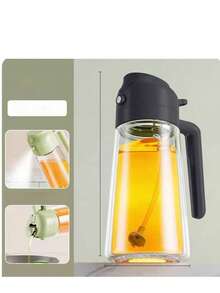 1/2个装通用二合一喷油瓶，防漏防震材质，470毫升大容量，可调节细雾和顺畅出油，两用设计，符合人体工学手柄，适用于烹饪/沙拉/烘焙/空气炸锅/煎炸，厨房必备工具 - 多色1 - 查看 15