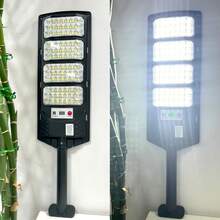 2026 高亮度太阳能路灯,带传感器和遥控器,LED花园壁灯,户外防水泛光灯,适用于小径、庭院、停车场、街道、商业照明等场所的安全照明 - 星星 - 查看 9