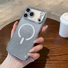 New Electroplated Anti-Drop Phone Case, Suitable For Zero 30/Pop/Camon/Smart Series, Apple 11/12/13/14/15 Pro Max, S22/23/24+, , , 13C+, Moto G, Note 13C/12/11 Pro, Enjoy 20/30/40/50/60/70, HONOR 90/80/70/60/50, X9/X8/X7/X6/X5 AB+ - Silver - View 1