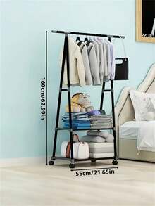 OBOVAY 1 Giá Treo Quần Áo Lớn Có Bánh Xe - Dễ Di Chuyển và Chứa Nhiều Quần Áo, Tiết Kiệm Không Gian, Thích Hợp Cho Phòng Trẻ Sơ Sinh, Phòng Ngủ Bé Trai, Phòng Ngủ Bé Gái, Quà Tặng Ngày của Mẹ, Đồ Dùng Cần Thiết Cho Phòng Trẻ Em, Đồ Dùng Cho Bé Trai, Đồ Dùng Cho Bé Gái - Nhiều màu - Xem 8