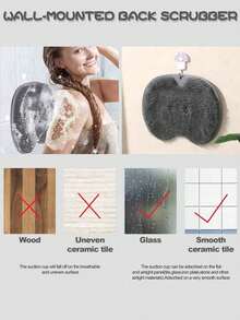 1pc Silicone Foot Massage Mat, Multi-Functional Slouchy Massage Bath Brush With Exfoliating, Foot Cleaning, Scrubbing And Back Washing Functions, Suitable For Bathroom Shower - Foot Care - Foot Scrub - Bathroom Supplies - Bathroom Decor - Shower Back Cleaning Brush - Multicolor - View 5