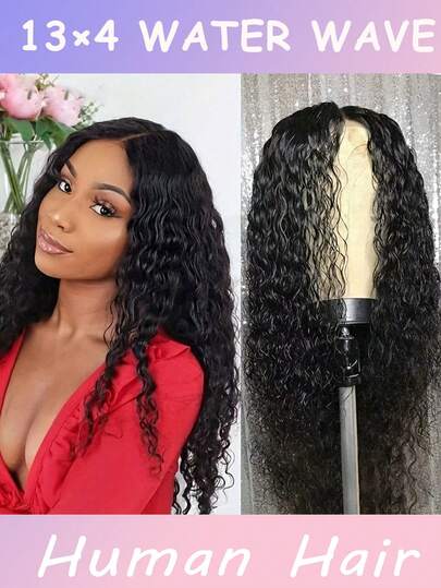 Human Hair Wigs Water Wave 13x4 Lace Wigs Human Hair Pre Plucked Pre Cut With Youngsters Hair,Wigs,180% Density,Pre-Plucked Natural Hairline For Women,Curly Human Hair,Natural Looking For Women,Long Curly Black Hair For Women,Multiple Options Are Available For Natural Blonde Ombre/4/27 Honey /Natural Color/ Ginger Orange Body Wave Lace Front Wigs For Women,Comfortable Wear,Easy Hair Replacement
