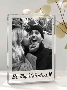 Personalized Acrylic Photo Frame, Custom Acrylic Photo Display Stand, Valentine's Day Gift (For Him/Her), Couple Photo Frame - Multicolor - View 1