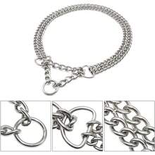 2件装不锈钢重型项圈，马丁格尔训练项圈，适用于小型/中型/大型犬，银色 - 彩色 - 查看 7