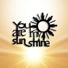 Placa de metal "You Are My Sunshine" (Você é meu raio de sol) | Arte de parede em estilo boêmio para escritório, sala de estar, quarto, varanda, cozinha, jardim, entrada de loja, café, salão de dança, bar, decoração campestre, fazenda, presente de boas-vindas, feriados e aniversário. - A - Ver 2