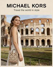 Michael Kors GIGI Women's Adjustable Strap Shoulder Handbag - Camel - View 7