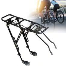 Aluminum Alloy Bike Rear Pannier Rack Quick Release Luggage Carrier Adjustable - Black - View 3