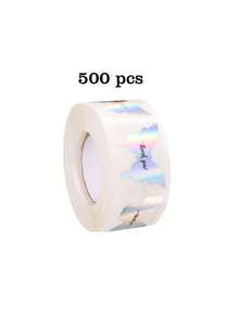 500/1000 piezas Pegatinas decorativas de mariposas holográficas láser de 1 pulgada, con adhesivo cortado, adecuadas para tarjetas de regalo y cajas de regalo para fiestas - Multicolor - Ver 8