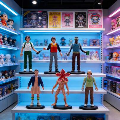 12-Piece Set Steve Demogorgon Crafted Figure With Base, Christmas Tokens, Christmas Stocking Prizes, Boys Goodies, Girls Goodies, Boys Stocking Prizes, Girls Stocking Prizes, Girls Toy Plays