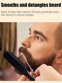 1pc Unisex Hair Comb/Beard Brush, Fragrance-Free Professional Hair Styling Comb, Gradient Comb And Haircut Cleaning Brush, Smooth Grooming Tool, Thick/Thin Hair Brush, Suitable For National Day, Bathroom Use, Scalp Massage, Back To School Season, Travel & Holiday, Daily Life, Also A Great Gift For Family And Friends - Square - View 10