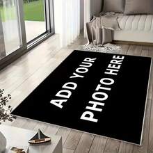 Personalized Photo/Text/ Rug - Picture Mat Suitable For Weddings, Valentine's Day, Anniversaries, Birthdays - Machine-Washable Soft With PVC Backing, Fade-Resistant - Upload Your Own Image For Home, Office, Camping Gift - Multicolor 1 - View 2