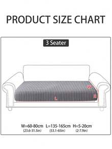 1pc Plush Velvet Sofa Slipcover, Non-Slip & Durable Stretch Sofa Cover, Machine Washable, Suitable For Living Room & Bedroom, Pet Friendly - Solid Pattern - Dark Grey - View 17