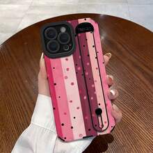 1个简约波点竖条纹图案经典防摔软TPU手机壳，兼容苹果17Pro/17/Air/17Promax/11/12/13/14/12 Pro Max/16 Pro/15/X/XR/7/8Plus系列，镜头保护，节日礼物 - 彩色 - 查看 4