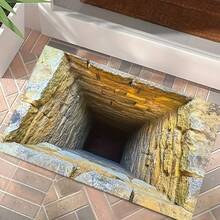 1pc Realistic 2D/3D Optical Illusion Black Hole Crack Floor Mat - Illusion 3D Cave Effect, Durable Easy-Clean Suitable For Indoor/Outdoor Use, Modern Optical Illusion For Home Entrance,,, Bedroom - Low- Fiber Design For Birthday Anniversaries, Valentine's Day, Thanksgiving, Christmas, Halloween, Wedding, New Year Gifts.Ideal Gifts For Her, Him, Family Members, Boyfriends, Girlfriends, Fathers, Mothers, Lovers, Daughters, Sons, Grandfathers, Grandmothers, Friends, Classmates, And Pets.Suitable For Car, Bedroom, Living Room, Office, Bedroom Decor, Indoor And Outdoor Decorative Mat, Fall Decor, Fall Decorations For Home, Christmas Party Theme Mat, Christmas Decor, Office Decoration. - 亮色6 - 查看 3