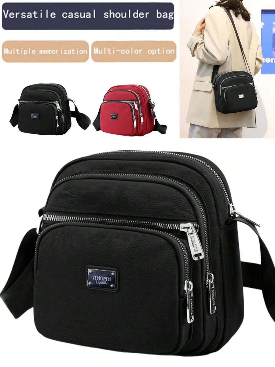 Fashionable Small Bag, Multi-Layered, Women's Crossbody Bag, Simple And Lightweight, Change Purse, Mobile Phone Crossbody Bag, Waterproof, Large Capacity, Nylon. - Multicolor - View 1