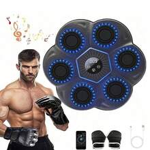 2025 New Adult Music Boxing Machine, Smart Bluetooth Boxing Machine, Wall-Mounted Music With Boxing Gloves, Home Workout With LED Display, Indoor And Gym Music Punching Bag - Multicolor - View 3
