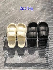 1/2pcs Bathroom Towel Rack, Acrylic Wall Mounted Shoe Rack, Bathroom Storage Organizer - White - View 11