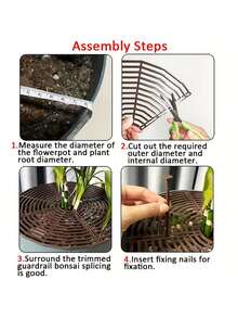 Nailed Grid Cover, Garden Planter Soil Protection Net, Anti-Cat Anti-Pest - Multicolor - View 12