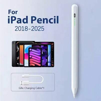 White Active Capacitive Stylus Pen Compatible With Apple Pencil Stylus Compatible With Ipad A16 Air 11 5 4 Pro 11th 13 12.9 M4 M3 M2 Pens 10 9 10th 9th Generation Mini 7 6 2025 Touch Pen Spring Birthday Gift