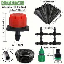 1 Set DIY Customizable Garden Drip Irrigation Hose System, Automatic Drip Irrigation Kit For Garden, Adjustable Drip/Spray Volume, Automatic Watering, Water & Time Saving - One Size - View 3