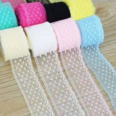 10pcs/Pack 3cm Lace Trim, Suitable For Valentine's Day, Holiday Gifts, Wedding Decoration, Candle Decoration, Crafts, Curtains, Clothing, Hats