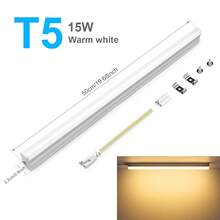 Bombilla de tubo fluorescente T5/T8 15W/25W de ahorro de energía AC220V para iluminación de salas de exposiciones de tiendas, de conexión de enchufe UE EE.UU. DQO4 - Solo cable de conmutación de la UE - Ver 10