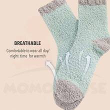 Bella Fluffy Socks Women''s Thick Sock Comfort Stokin Confinement Mengandung Berpantang CLG8 - Màu xanh da trời - Xem 8