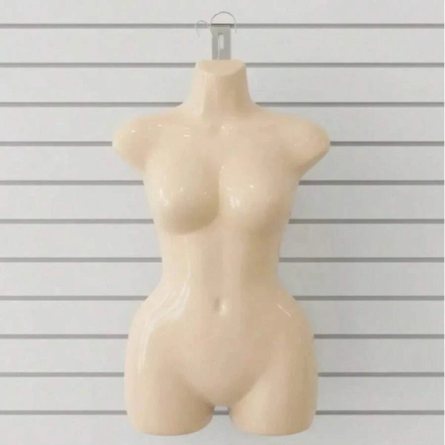 Maniquí Dama Pierna Corta Tipo Busto Completo | Maniquí Exhibidor Femenino con Pierna Corta Disponible en 4 Colores Blanco, Negro, Beige y Plata, Ideal para Lencería, Ropa Interior, Shorts, Trajes de Baño, Vestidos Cortos y Exhibición Profesional en Tiendas, Boutiques y Escaparates - carne - Ver 1