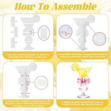Lawnldyll 4ft Large Yellow Martini Bow Cardboard Cutout A Tini Bit Older Birthday Cutout Stand Lemon Cocktail Backdrop Decorations For Women Coquette Bachelorette Bridal Shower Cocktail Party Decor - 黃色 - 查看 9