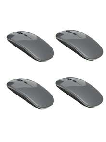 Bluetooth Wireless Mouse Rechargeable LED Silent Slim Portable Mouse (Bluetooth 5.2 & 2.4GHz USB Receiver) Dual Mode Computer Mouse For Laptop/IPad Tablet/Apple Computer/ - Grey - View 15