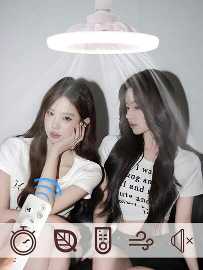 30W LED Smart Ceiling Fan Light - Remote Control, Enclosed Low Profile, 3 Speeds, Dimmable, 3 Colors, Silent Flush Mount, Easy Install For Living Room, Bedroom, Office ﻿