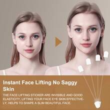 4pcs Adjustable Face Lift Tape With 20pcs Replaceable Transparent Invisible Lifting Patches, Facial Contouring And Tightening - Clear - View 6