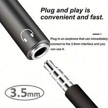 Cáp sạc nhanh bện hỗn hợp 2 trong 1, bộ chuyển đổi USB-C sang giắc cắm tai nghe 3.5mm, cáp sạc + bộ chia âm thanh, tương thích với iPhone 17 Pro Max/17 Pro/17 Plus/17/16/15, S25/S24/S23/S22/S21 Ultra Plus, quà tặng mùa xuân. - màu đen - Xem 8