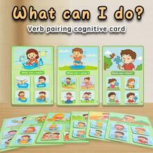 1 Set Holiday Gift Educational Matching Sorting Cards, Develop Thinking Skills, Cognitive Life Knowledge Paper Toy Game - What Can the Baby Do? - View 2