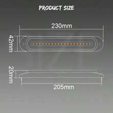 36LED Automobile Truck Trailer Light Waterproof LED Red + Yellow RV LED Tail Light 3D Flowing Signal Light Lamp - 2pcs - View 3