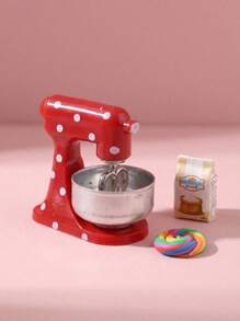 POKOJA LAND Mini Realistic Red Blender Model Ornament, Miniature Kitchen Baking Scene Prop Model Accessory, Miniature Home Decor DIY, Collectible Gift For Hobbyists And Enthusiasts - Multicolor - View 8