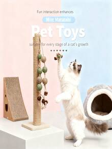 10个装猫薄荷+马塔塔比球宠物猫玩具 - 防咬咀嚼玩具，缓解无聊 - 牙膏棒，自娱自乐啃咬，舒缓宠物玩具 - 彩色 - 查看 1