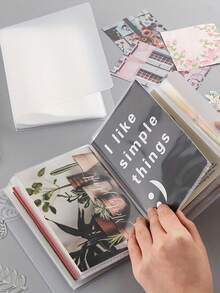 Frosted Transparent File Folder Book, 20 Pages Plastic Document Organizer With 20/80 Slots For Office School Supplies - Storage Booklet (20+80 Slots) - View 7