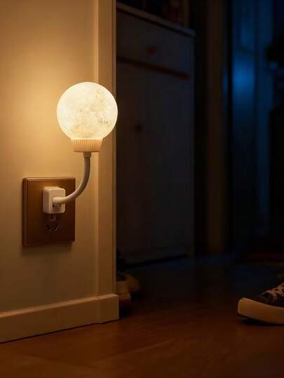 Veilleuse en forme de lune USB, plug and play, éclairage ambiant décoratif pour chambre à coucher, bureau, couloir