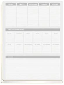 CLÁSICO, Cuaderno Profesional Cosido de Pasta Semi Rígida, Blanco de 100 Hojas (Diseño de Portada Aleatoria) - K - Ver 5