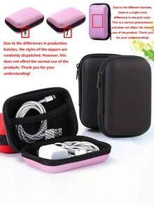 1pc Portable Mini Storage Bag, Phone Charger Cable Organizer Pouch, Zipper Wallet, USB Charger Earphone Organizer, Portable Hard Drive Earphone Case - Multicolor - View 11